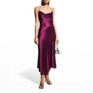 Alice and Olivia Harmony Draped Midi Dress with Slit | NWT NEVER WORN